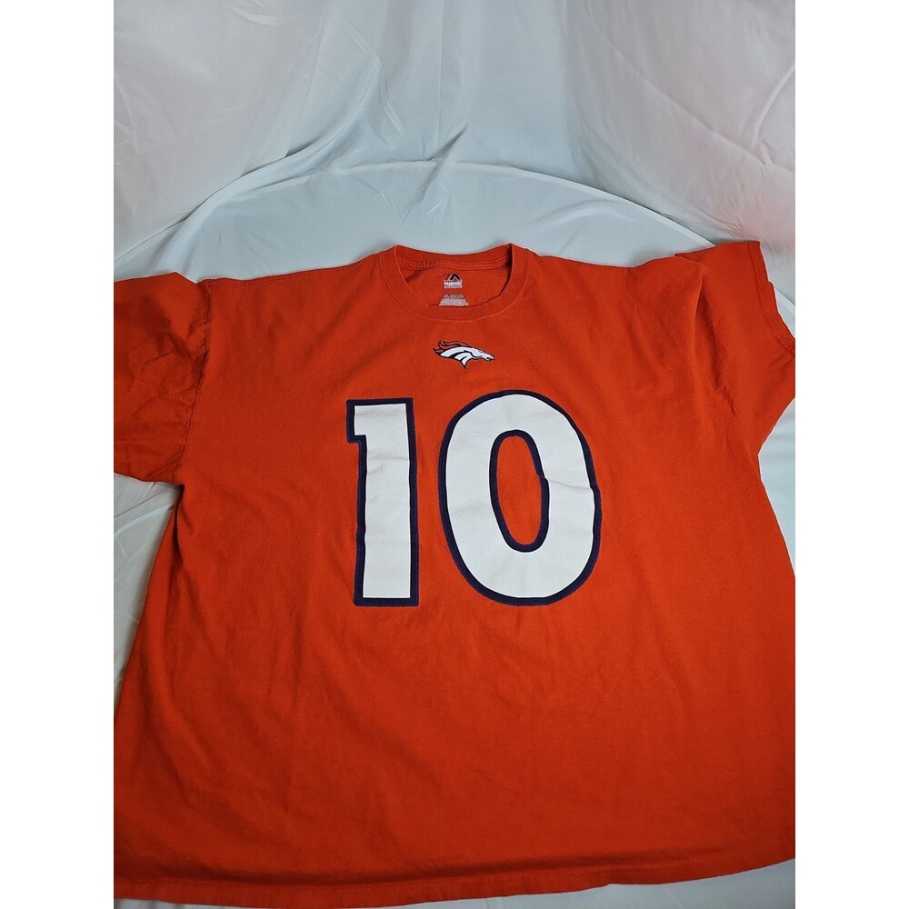 Majestic Emmanuel Sanders #10 Denver Broncos Men's 2XL T-Shirt Orange